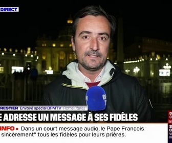 Replay 20H BFM - Toujours hospitalisé, le pape François remercie sincèrement tous les fidèles pour leurs prières dans un message audio