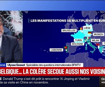 Replay BFM Première - L'ÉDITO INTERNATIONAL - Les manifestations se multiplient en Europe, la France reste l'épicentre des contestations