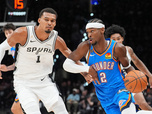 Replay NBA : OKC domine San Antonio avec un Victor Wembanyama en difficulté