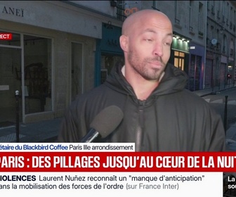 Replay BFM Première - Paris: la police m'a dit qu'ils ne viendraient pas pour des casses de vitrines, explique un commerçant dont la boutique a été pillée
