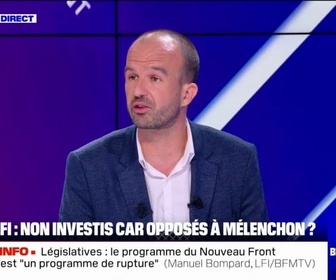 Replay BFM Politique - Frondeurs LFI non-investis aux législatives: Manuel Bompard approuve et soutient pleinement la décision du comité électoral