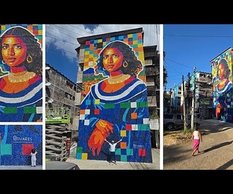 Replay 100 000 bouchons en plastique pour une fresque géante et écologique au Salvador