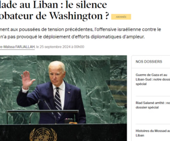 Replay Dans La Presse - Escalade au Liban : le silence de Washington