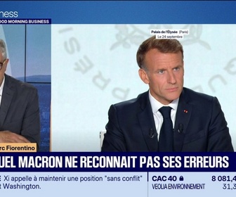 Replay Good Morning Business - Emmanuel Macron ne reconnaît pas ses erreurs