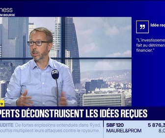 Replay BFM Bourse - Mythomètre : L'investissement durable se fait au détriment du rendement financier. FAUX répond Arnaud Tourlet - 08/10