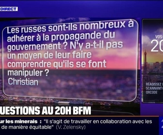 Replay Guerre en Ukraine: les Russes sont-ils nombreux à adhérer à la propagande du gouvernement? Vos questions au 20H BFM