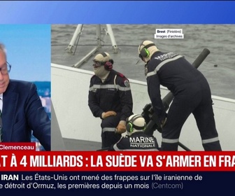 Replay BFM Première - LE MONDE DE CLEMENCEAU - La France vend quatre frégates à la Suède pour 4,3 milliards d'euros