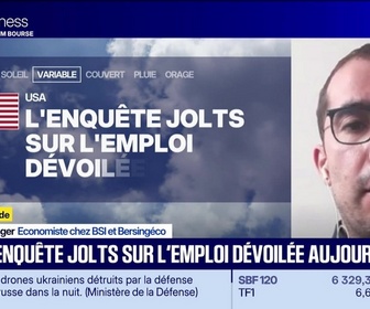 Replay BFM Bourse - L'éco du monde : Indicateur du jour, l'enquête Jolts aux États-Unis - 30/06