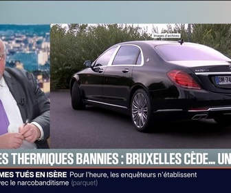 Replay BFM Première - BFM Éco : Voitures thermiques bannies, Bruxelles cède... un peu - 08/12
