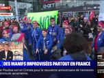 Replay BFMTVSD - Des Manifs improvisés partout en France - 18/03