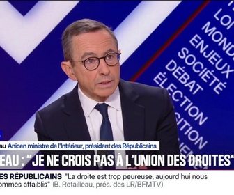 Replay BFM Politique - Bruno Retailleau (LR) souhaite qu'il y ait un candidat LR à la présidentielle 2027