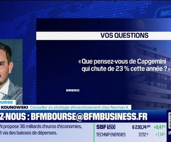 Replay BFM Bourse - Culture Bourse : Que pensez-vous de Capgemini qui chute de 23% cette année ? , par Julie Cohen-Heurton - 23/10