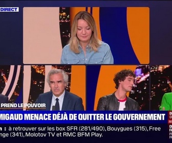 Replay Perrine jusqu'à minuit - Migaud menace déjà de quitter le gouvernement - 14/10