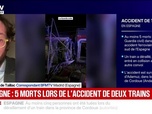 Replay BFM Grand Soir - Espagne : au moins 10 morts dans l'accident de 2 trains – 18/01