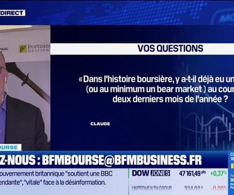 Replay BFM Bourse - Culture Bourse : Dans l'histoire boursière, y a-t-il déjà eu un krach (ou au minimum un bear market) au cours des deux derniers mois de l'année ?, par Julie Cohen-Heurton - 10/11
