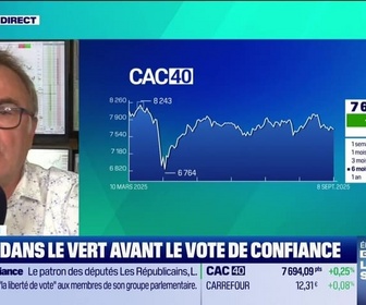 Replay Tout pour investir - Arbitrage : Le CAC dans le vert avant le vote de confiance - 08/09