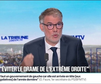 Replay BFM Politique - Olivier Faure veut éviter à la France le drame de l'extrême droite en cas de nouvelle dissolution