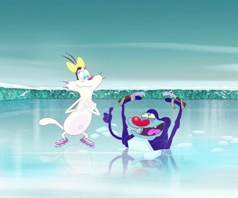 Replay Oggy et les cafards - S04 E19 - La patinoire