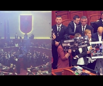Replay Albanie: en pleine séance, l'opposition perturbe le Parlement avec des fumigènes
