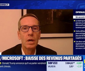Replay BFM Bourse - USA Today : OpenAI va partager moins de son CA avec Microsoft, par John Plassard - 15/09