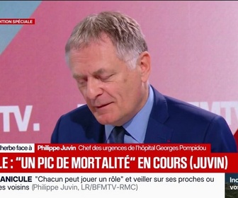 Replay Face à Face - Canicule: On ne forme pas suffisamment de personnels de santé, nous n'avons pas de marge de manœuvre, assure Philippe Juvin, chef des urgences de l'hôpital Georges Pompidou et député LR