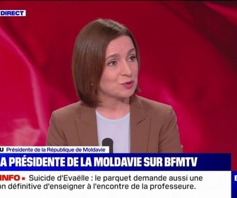 Replay BFM Story - Maia Sandu, présidente moldave: La Moldavie est en sécurité grâce à la résilience, la résistance, le courage du peuple ukrainien