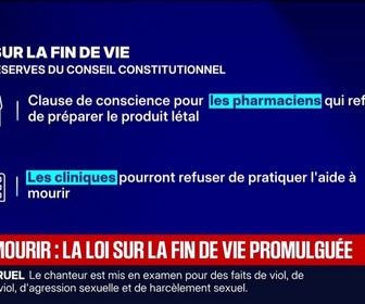 Replay BFM Première - Aide à mourir: la loi sur la fin de vie promulguée après des années de débats