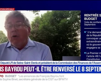 Replay 20H BFM - Vote de confiance du 8 septembre: Ce budget ne tient pas la route et François Bayrou le sait, déclare Éric Coquerel, député LFI