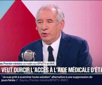 Replay 20H BFM - François Bayrou veut durcir l'accès à l'Aide médicale d'État