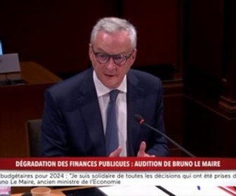 Replay 100% Sénat - Dégradation des finances publiques : audition de Bruno Le Maire