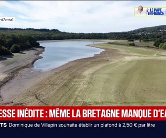 Replay BFM Première - Face au manque de précipitations en Bretagne, les habitants sont contraints de restreindre leur consommation