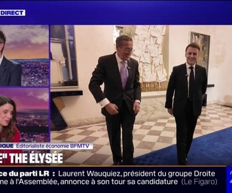 Replay 20H BFM - L'IMAGE DU 20H - Emmanuel Macron fait une visite guidée de l'Elysée à un journaliste de CNN