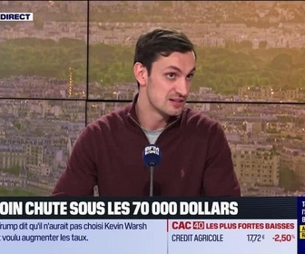 Replay Le 18/19 d'Hedwige Chevrillon - Alexandre Roubaud (Bitstack) : Le bitcoin chute sous les 70 000 dollars - 05/02