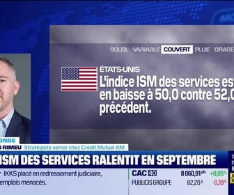 Replay BFM Bourse - L'éco du monde : Indicateur US du jour : l'ISM Services de septembre - 03/10