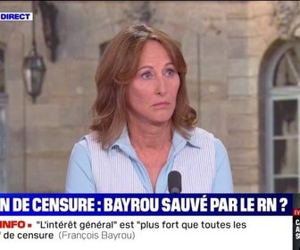 Replay Face à Duhamel - Motion de censure: Il est grillé François Bayrou, estime Ségolène Royal, ancienne ministre
