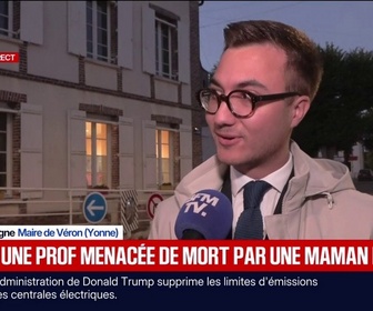 Replay BFM Première - Enseignante menacée de mort: Il y aura la gendarmerie devant l'école, annonce le maire de Véron dans l'Yonne