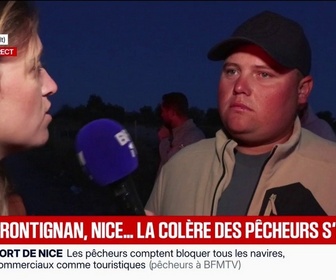 Replay BFM Première - Après le port de Sète, le port de Nice à son tour bloqué par des pêcheurs pour protester contre la hausse des prix du carburant