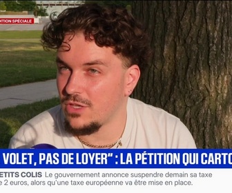 Replay BFM Première - Pas de volet, pas de loyer: la pétition pour créer un droit à la suspension du loyer pendant la canicule cartonne
