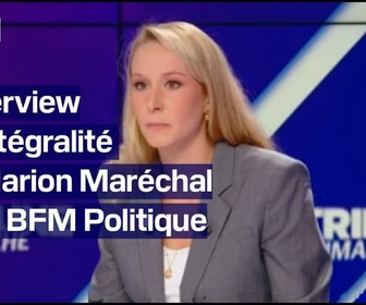 Replay L'interview de Marion Maréchal dans BFM Politique