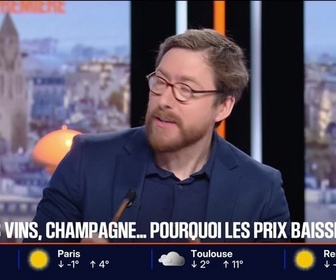 Replay BFM Première - BFM éco : Grands vins, champagne... pourquoi les prix baissent ? - 26/12