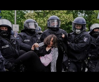 Replay Heurts à l'issue d'une manifestation pro-palestinienne à Berlin
