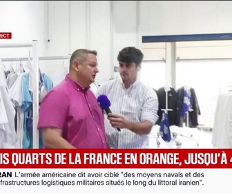 Replay BFM Première - Canicule: cette entreprise de la Drôme met à disposition des vestes réfrigérantes pour ses employés