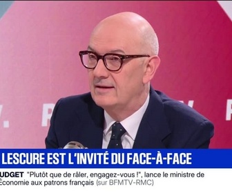 Replay Face à Face - Déficit: L'objectif est 5% et on va tout faire pour le tenir !, affirme Roland Lescure, ministre de l'Économie