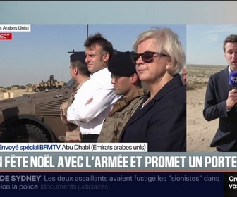 Replay BFM Première - Emmanuel Macron est arrivé aux Emirats arabes unis pour fêter Noël avec les forces françaises