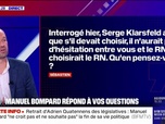 Replay BFM Politique - Une perte de valeurs, une perte de repères: Manuel Bompard s'exprime sur la prise de position pour le RN de Serge Klarsfeld