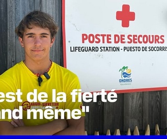 Replay ROBIN DE BFM - À 17 ans, il rejoint les nageurs-sauveteurs des plages landaises