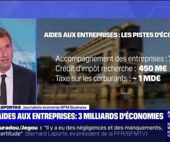 Replay La chronique éco - Déficit: Bercy explore la piste de coupes dans les aides aux entreprises pour faire 3 milliards d'euros d'économies