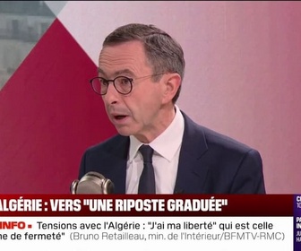 Replay Face à Face - France-Algérie: Il y a sur la table des moyens qui sont les moyens d'une riposte graduée, affirme Bruno Retailleau