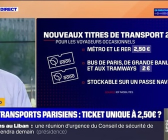 Replay La chronique éco - Transports: bientôt un ticket unique à 2,50 euros pour voyager sur l'ensemble du réseau en Île-de-France