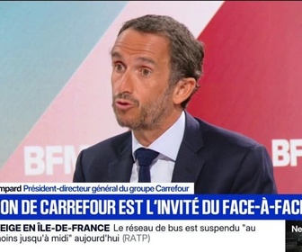 Replay Face à Face - Mercosur: La conséquence pour nous est relativement limitée, assure Alexandre Bompard, président-directeur du groupe Carrefour